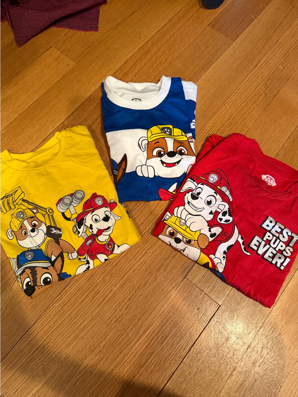 Paw Patrol Three-Pack Graphic Tees - Red, Blue, Yellow